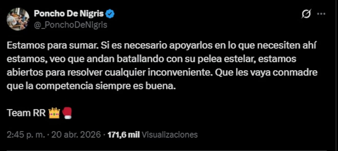 Poncho de Nigris propone a Marcela Mistral para pelear contra Kim Shantal en Supernova. Foto: Captura de pantalla