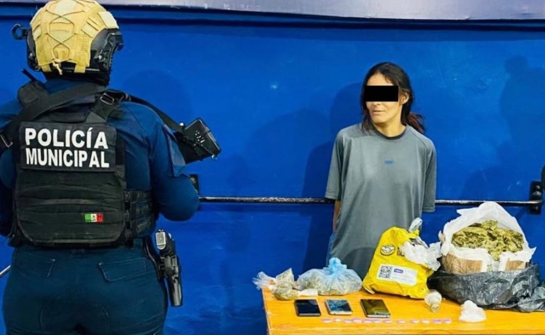 Detiene a mujer en posesión de droga en Guanajuato; acompañante logra huir.
Foto: Especial.