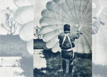 Cómo era saltar en paracaídas hace 100 años