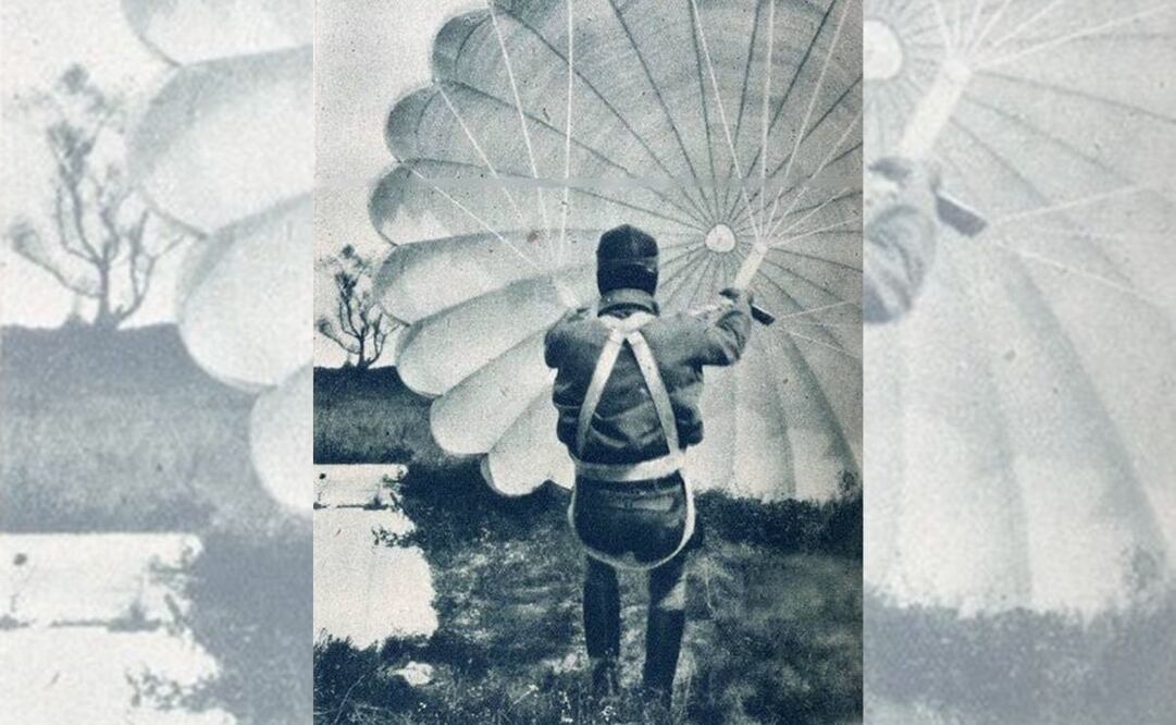 A lo largo de las décadas de 1920 y 1930, el paracaidismo pasó de ser una novedad extranjera a una práctica común para salvar vidas en la aviación, especialmente en usos militares. Hemeroteca EL UNIVERSAL.