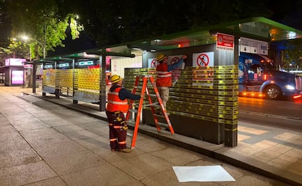 Protegen estaciones del Metrobús en Reforma; buscan evitar daños y accidentes por festejos mundialistas