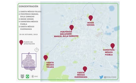 Alertan por presencia de manifestantes en las principales entradas de la CDMX