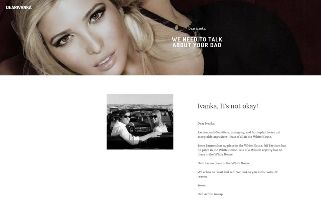 Foto: Captura dearivanka.info