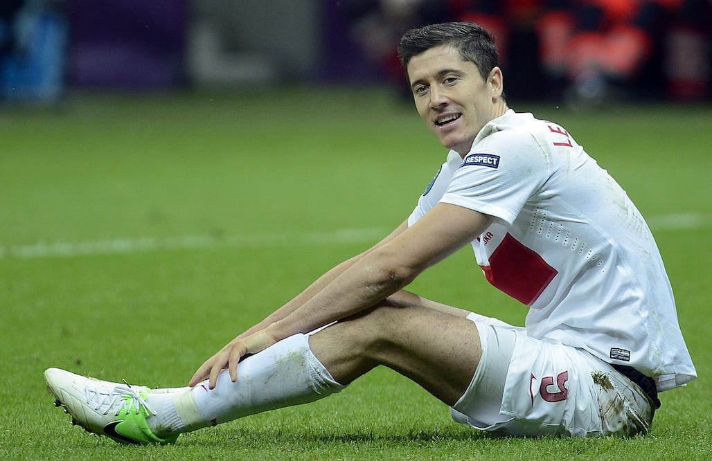 EFE. Robert Lewandowski en un partido con Polonia