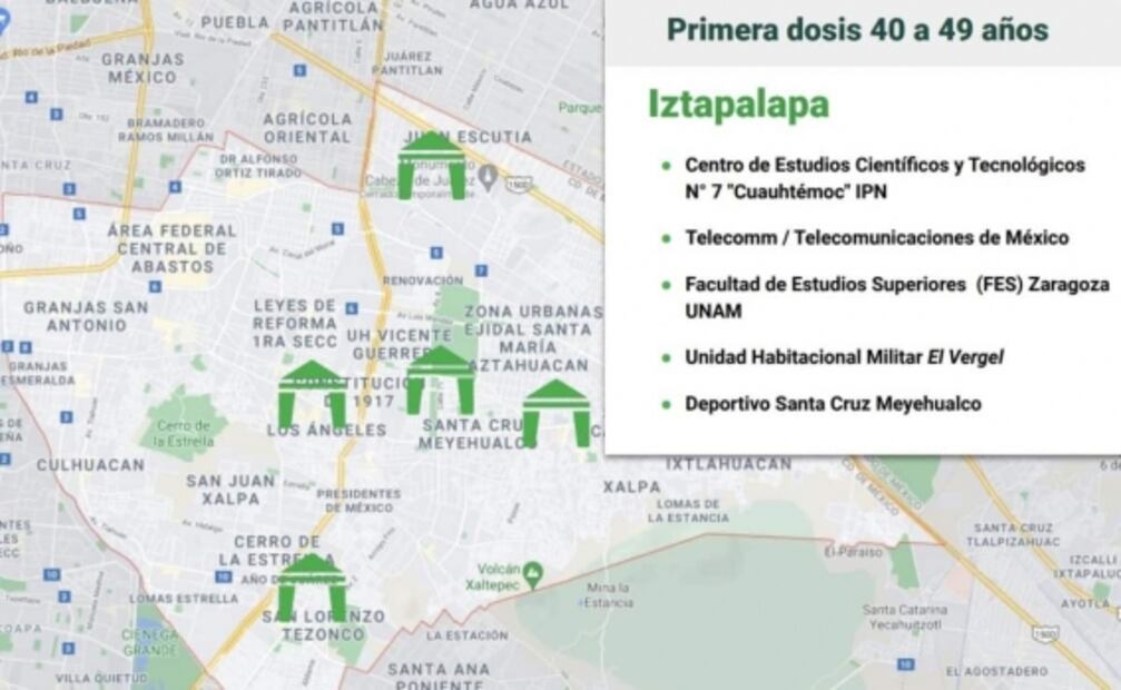 Hoy aplican primera dosis de vacuna Covid-19 a personas de 40 a 49 años en Iztapalapa