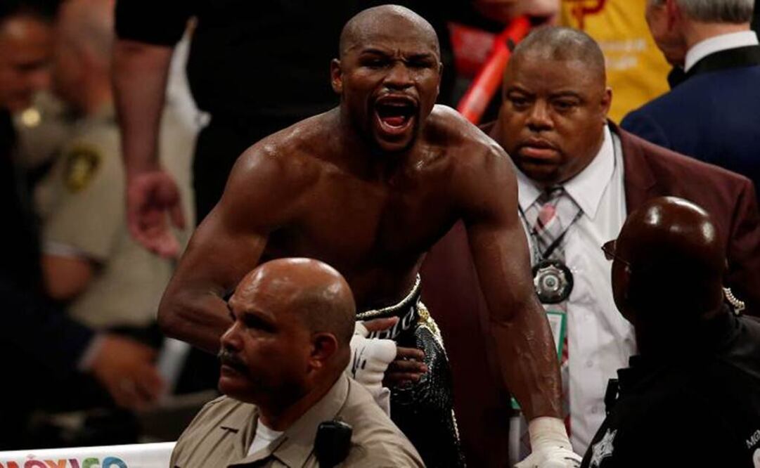 Floyd festeja su victoria ante Pacquiao. Archivo