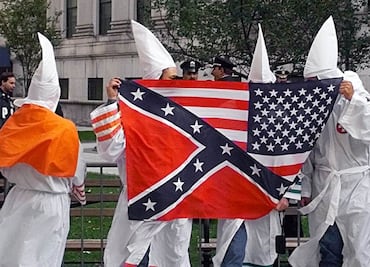 Ku Klux Klan convoca a defender la bandera confederada