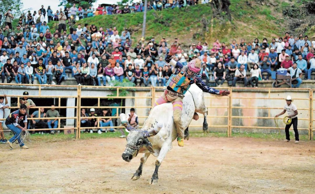En el jaripeo ranchero no existen reglas, niños arriesgan su vida por dinero o por la adrenalina de montar un toro de más de 600 kilos. FOTO: SALVADOR CISNEROS SILVA/EL UNIVERSAL