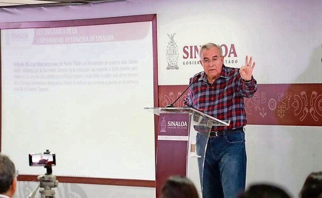 El gobernador Rubén Rocha reiteró ayer que solicitó la intervención de la FGR. Foto: Archivo | El Universal