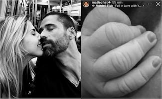 Nace el hijo Michelle Renaud y Matías Novoa; el actor comparte su primera foto con el bebé 