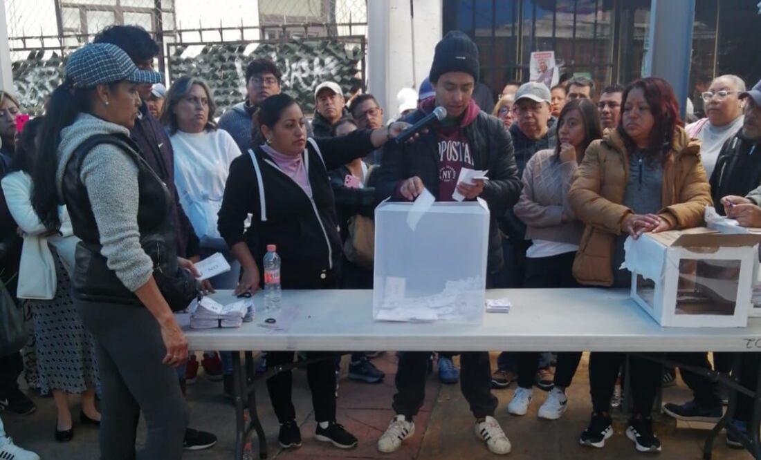 Comunidad indígena de San Bartolo Ameyalco, Álvaro Obregón, votan a favor de obra hidráulica (15/06/2025). Foto: Especial
