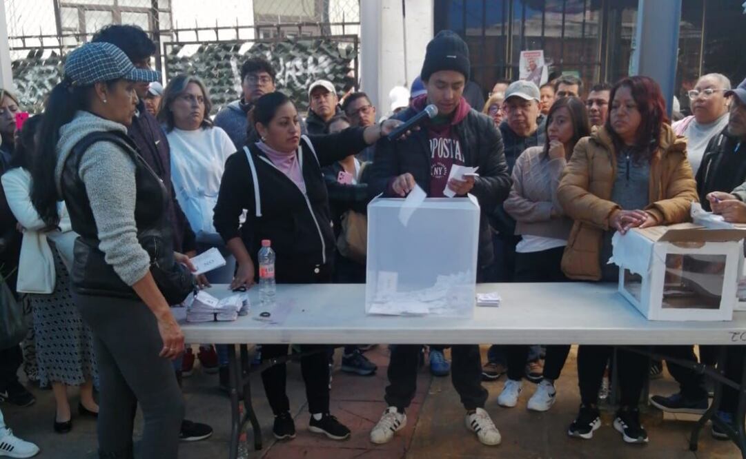 Comunidad indígena de San Bartolo Ameyalco, Álvaro Obregón, votan a favor de obra hidráulica (15/06/2025). Foto: Especial