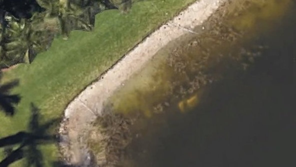 Un usuario de Google Maps descubrió que había un auto hundido en un lago de Florida. Foto: Google Maps