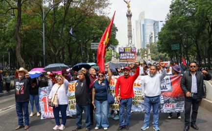 CNTE va a Segob tras choque con policías y plantón en 5 de Mayo; blindan accesos de Palacio Nacional