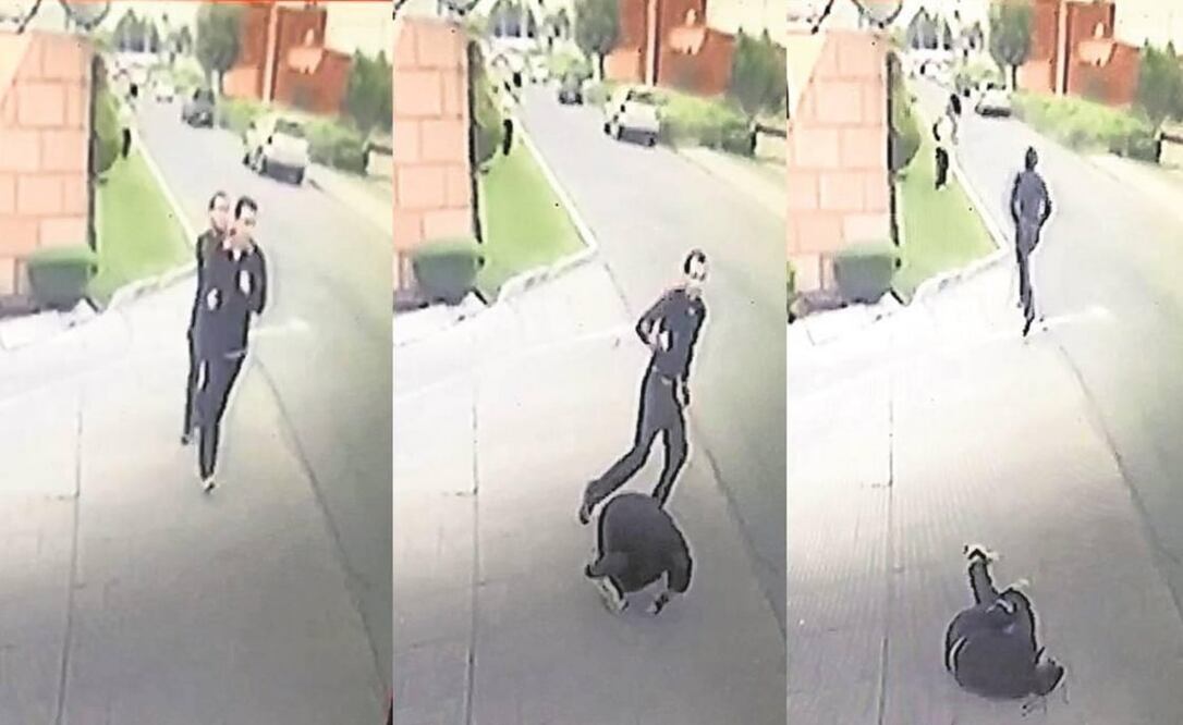 (Images taken from surveillance video showing moment of judge's murder) 