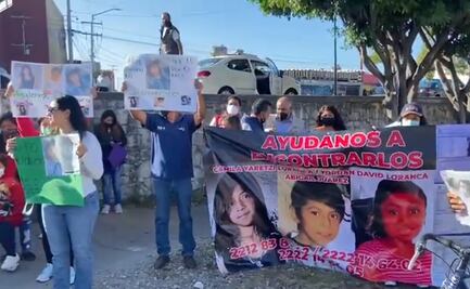 Protestan por desaparición de tres niños en Puebla