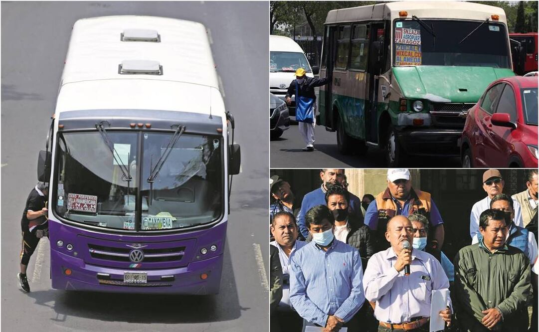 Pasajeros del transporte público se quejaron, sobre todo, de cómo conducen los choferes; en tanto, integrantes de FAT protestaron frente a la sede del gobierno. Fotos: Fernanda Rojas, Carlos Mejía y Ernesto Álvarez/EL UNIVERSAL