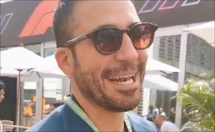 El actor Miguel Ángel Silvestre visita el GP de México y muestra su apoyo a Checo Pérez