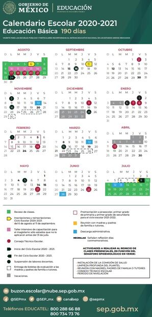 ¿Cuándo terminan las vacaciones de diciembre 2020?