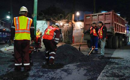 Bacheo nocturno ha cubierto 130 km en 13 vialidades de la CDMX; han reparado más de 2 mil baches 