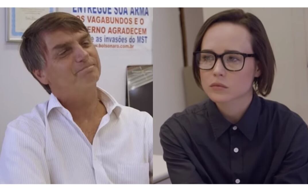 “No la veo como una persona gay, si la veo en la calle le silbaría, porque es muy bonita”, comentó el candidato sobre la actriz canadiense. (Foto: Captura de pantalla)