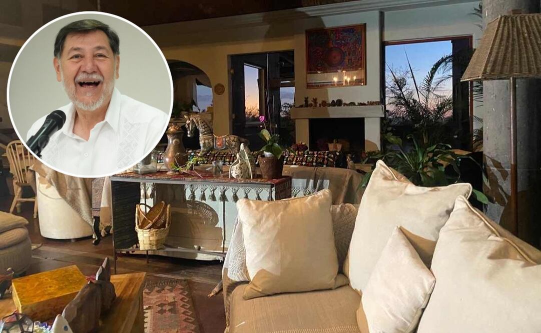 Casa de Tepoztlán del presidente del Senado, Gerardo Fernández Noroña. Foto: Tomada de la cuenta de X de @jorgegogdl y Especial.