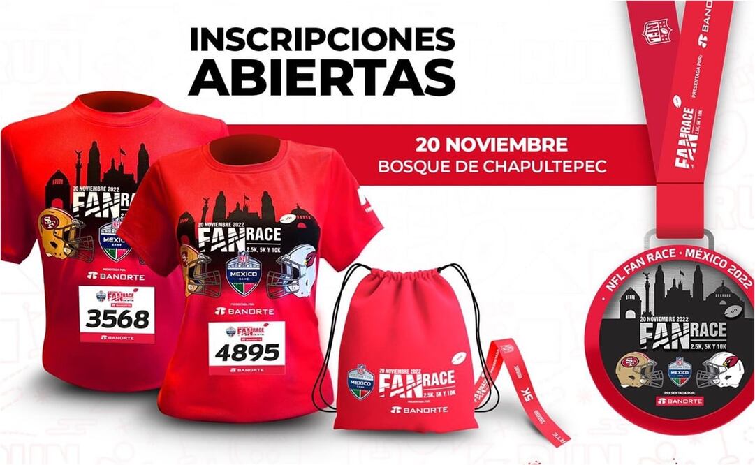 La carrera será el 20 de noviembre / FOTO: Twitter: @nflgirlsmx