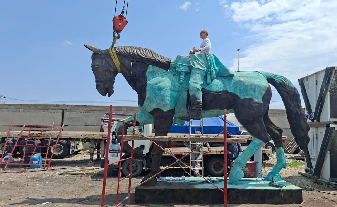 Inaugurarán escultura ecuestre de Ignacio Zaragoza en Puebla. Foto: Especial
