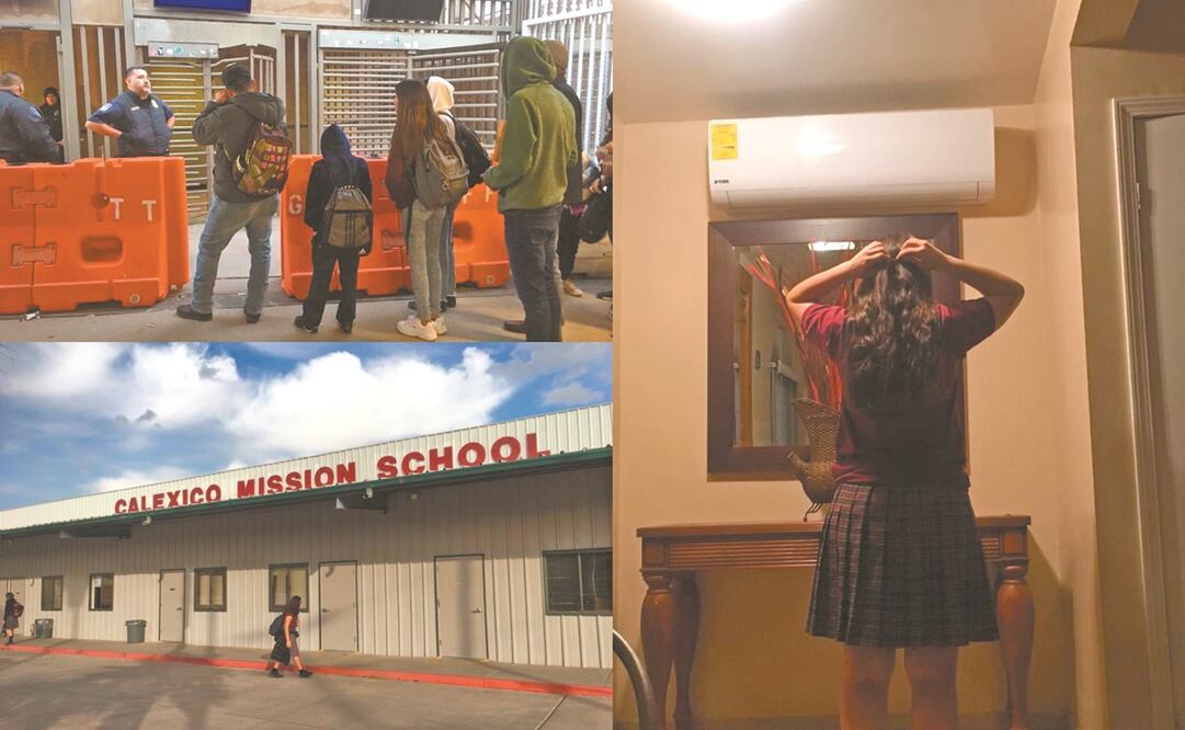 Todos los días, Ximena se despierta a las 5:00 de la mañana para alistarse e ir a la Calexico Mission School, una escuela privada al otro lado de la frontera. Foto: GABRIELA MARTÍNEZ. EL UNIVERSAL