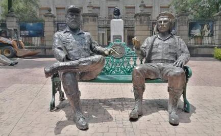 Retiran estatuas del "Che" y Fidel Castro; moneros afines a Morena convocan a llenar las plazas públicas de revolucionarios