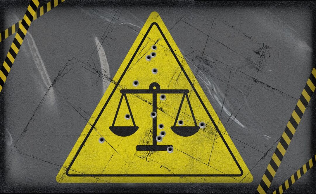 Según un informe de México Evalúa, 21% el personal judicial reporta haber padecido algún tipo de agresión. Ilustración: Angélica Vázquez