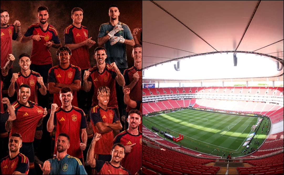 España muestra ilusión por jugar en Guadalajara y Chivas responde con mensaje de bienvenida. FOTO: Imago7