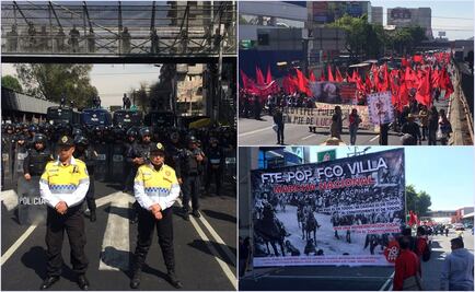 Granaderos impiden paso de integrantes del FPFV al Zócalo