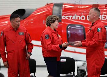 Unidad de Rescate Aéreo "Relámpagos" se entrega con dedicación, respeto y humanidad para salvar vidas: Delfina Gómez