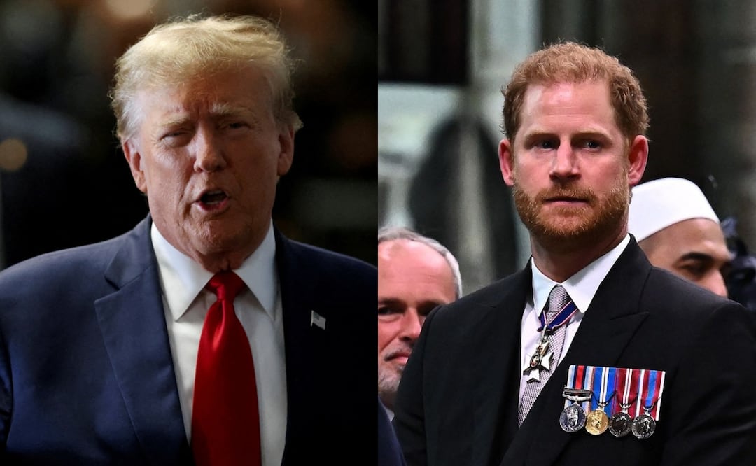 Donald Trump y el príncipe Harry. Fotos: Archivo/ EFE