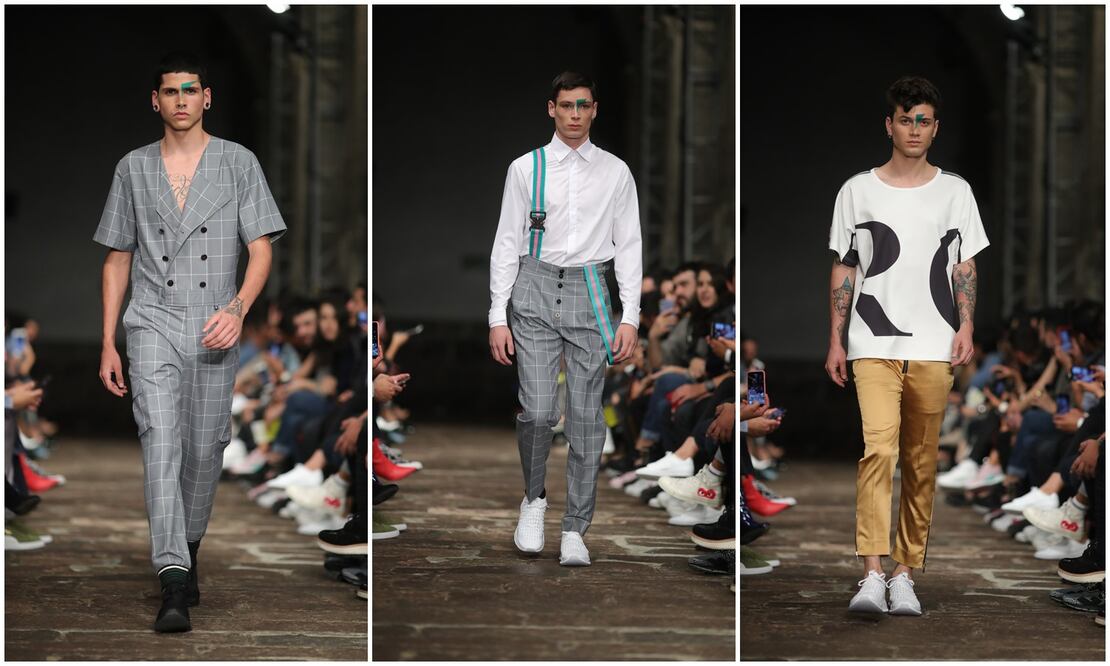 Bloque de color, tonalidades brillantes y una combinación de materiales formaron parte de la apuesta para primavera-verano 2019 (Crédito: Heptor Arjona / EL UNIVERSAL)