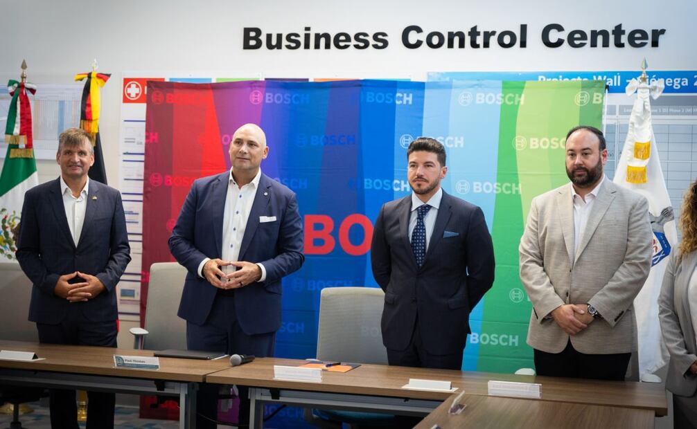 Empresa alemana Bosch invierte 300 millones en Nuevo León; generará 900 empleos en Ciénega de Flores.
Foto: Especial.