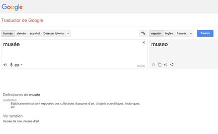 Traductor de Google también es diccionario