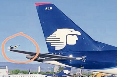 Aeroméxico reporta roce entre alas de dos  aviones
