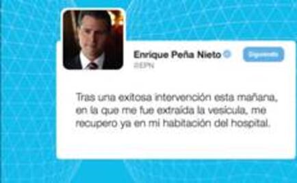 EPN agradece en twitter apoyo tras cirugía	