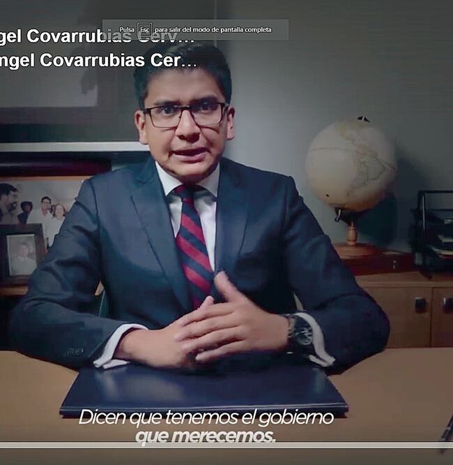 Video. Covarrubias declara: “Dicen que tenemos el gobierno que merecemos y pienso que México merece algo más grande...” (TOMADA DE VIDEO)