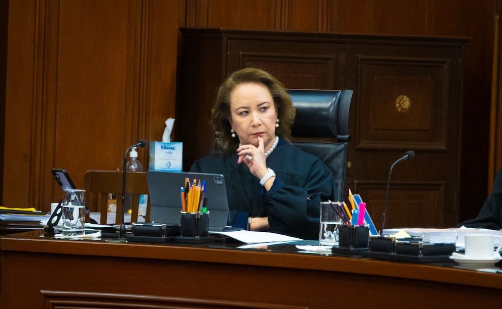 La ministra Yasmín Esquivel Mossa en el pleno de la Suprema Corte de Justicia de la Nación (SCJN). Foto: Especial