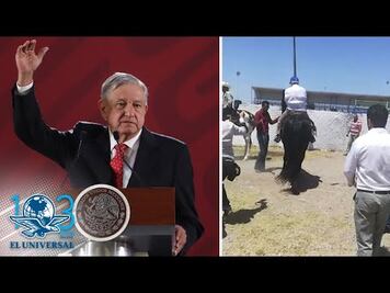 AMLO quiere domar a Sansón; monta caballo en Camargo