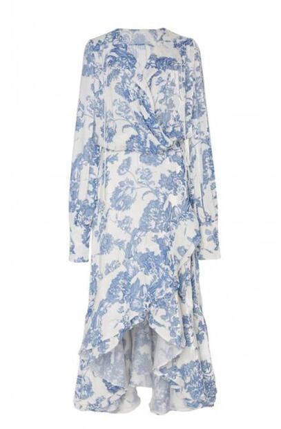 Meghan Markle disgusta con vestido azul de Óscar de la Renta