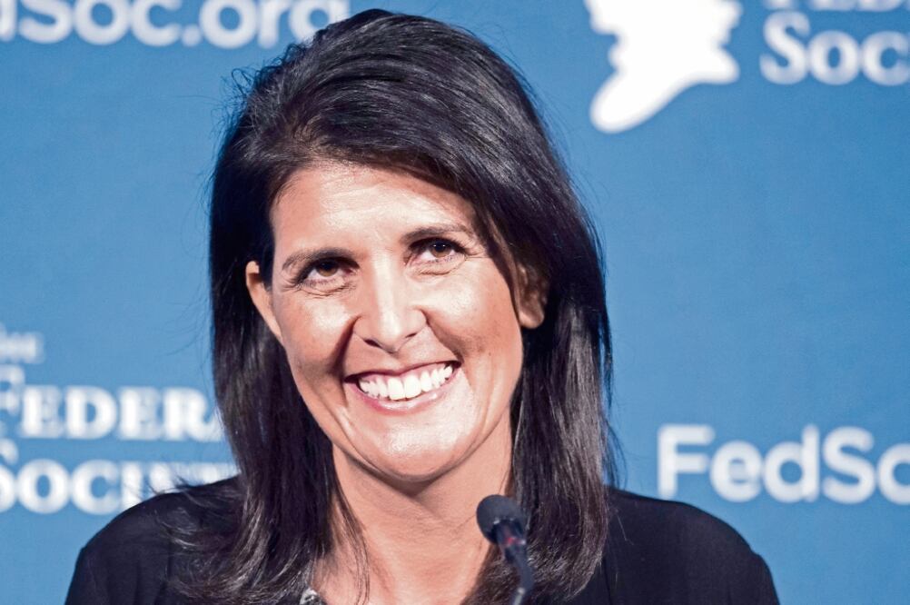 NIKKI HALEY, embajadora ante la ONU (ARCHIVO EL UNIVERSAL)