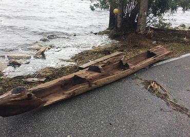 Canoa hallada tras paso de huracán puede ser del siglo XVII