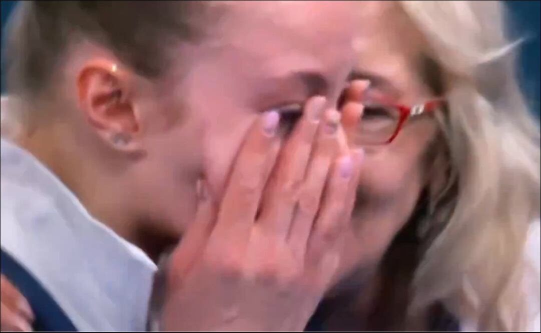 Ana Barbosu, la gimnasta desconsolada a la que le retiraron una medalla olímpica tras una revisión - Foto: Captura de pantalla