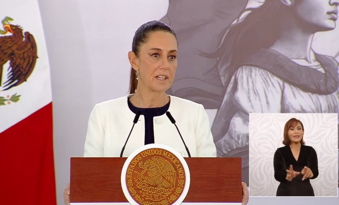 Conferencia matutina de la presidenta Claudia Sheinbaum Pardo el 5 de frebrero de 2025. Foto: Captura de pantalla
