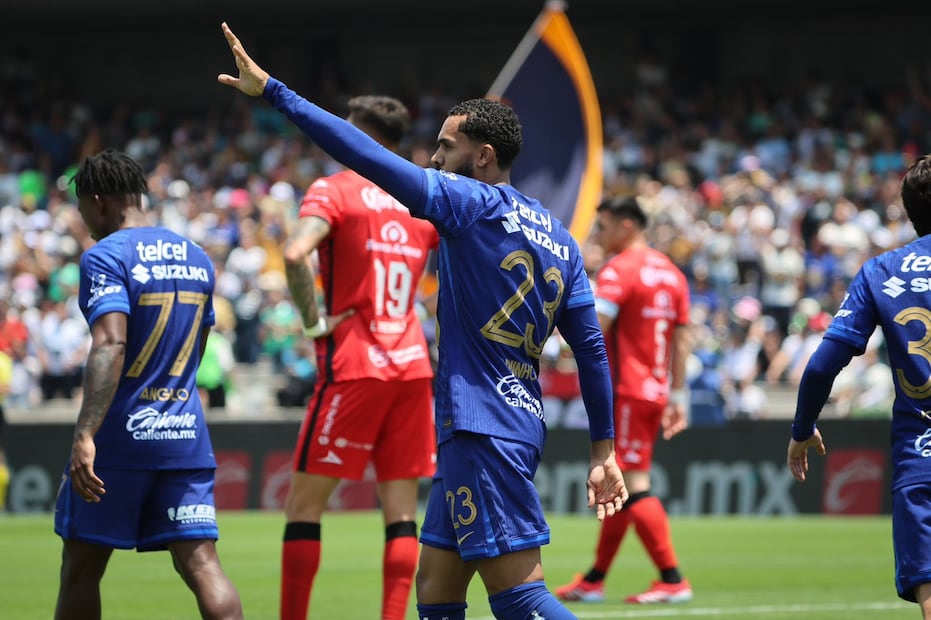 Pumas en festejo de gol, durante la fase regular del torneo Clausura 2026 de la Liga MX - Foto: Luis Camacho/EL UNIVERSAL