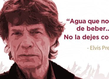 Sacmex bromea con imagen de Mick Jagger y supuesta frase de Elvis Presley; la tunden en redes